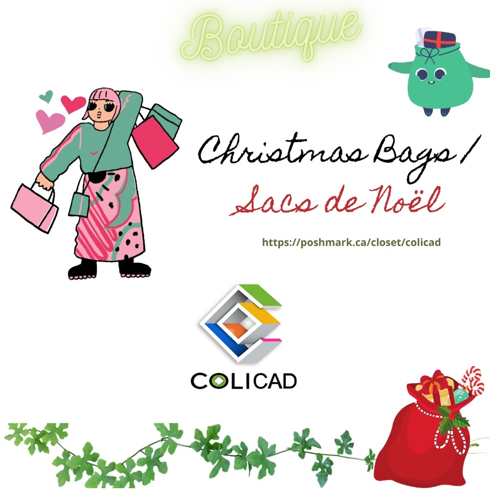 Colicad BOUTIQUE Christmas Bags Sacs-cadeaux de Noël - Get 15$ Off